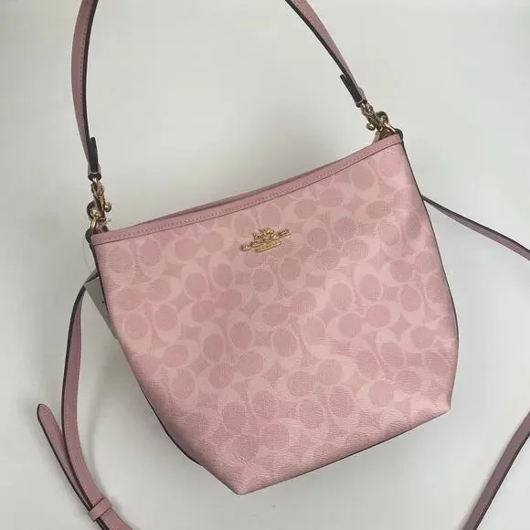 Coach CT800 City In Signature Canvas Powder Pink Bucket Bag - Picture 5 of 15
